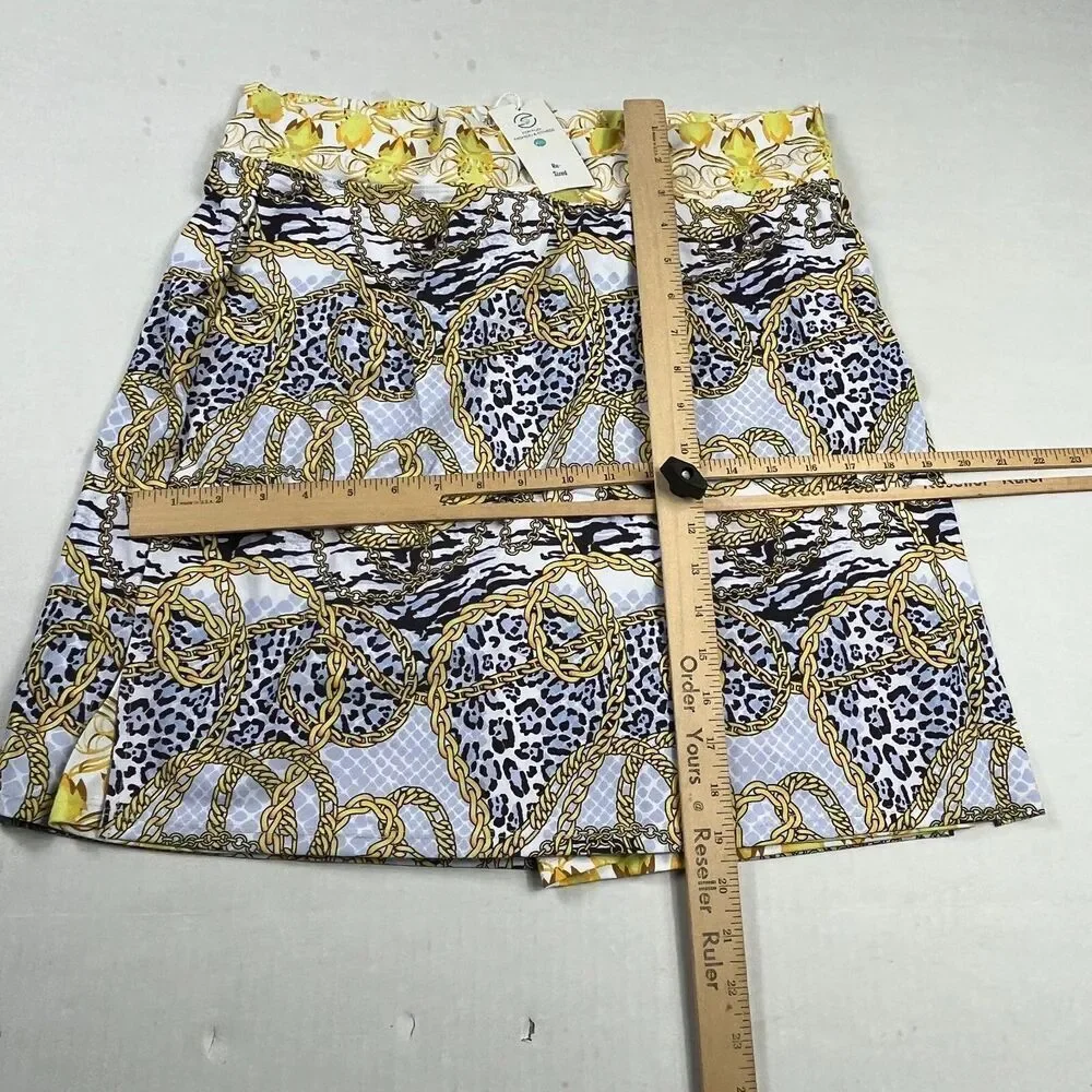 Skort Obsession Chain Animal Print Skort Pull-On Stretch Shorts XXL Resized